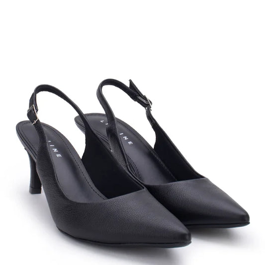 Leather Scarpin Slingback Lia Line