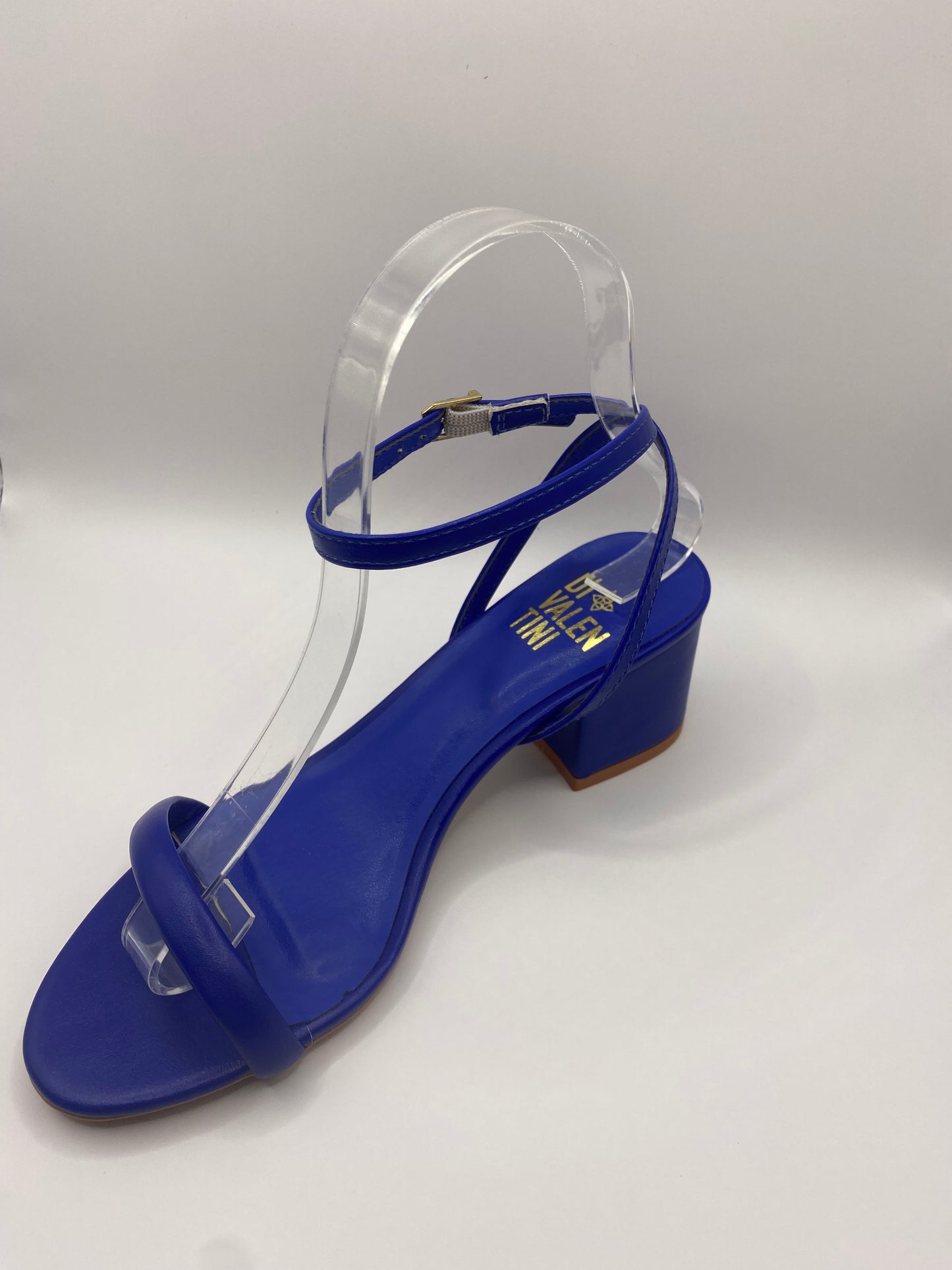 Brazilian Blue Sandals block heels