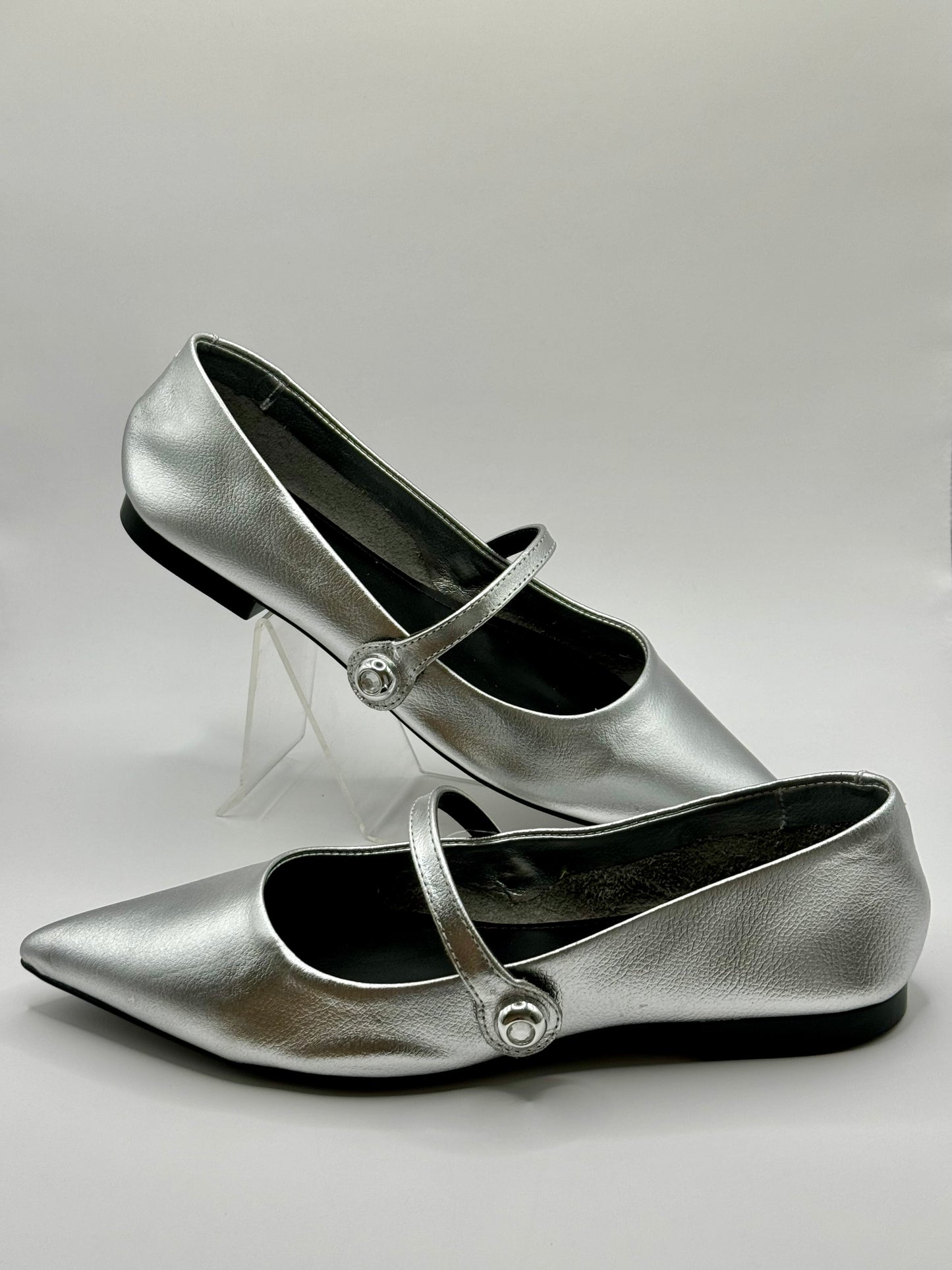 Flat Silver Shoes Women