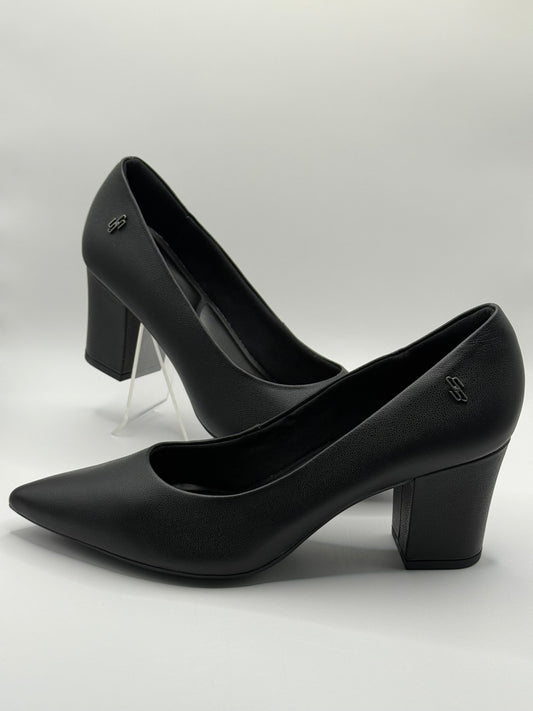 Scarpin block Black Usaflex