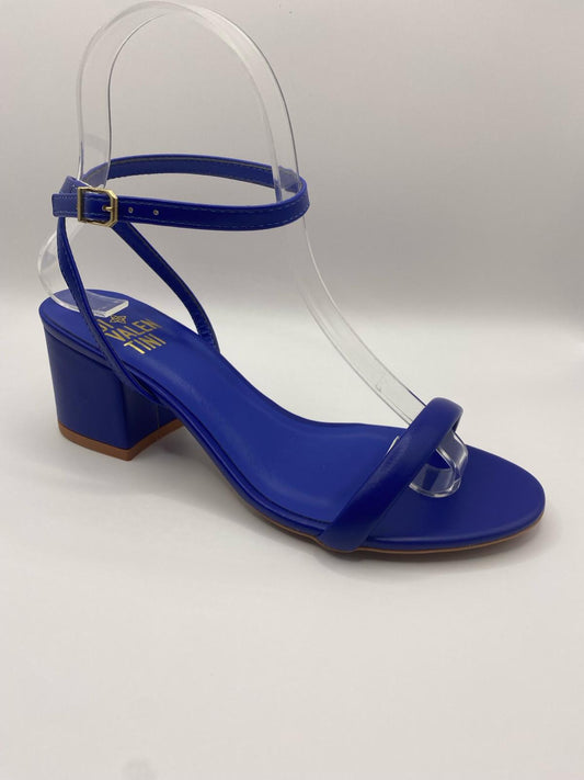 Brazilian Blue Sandals block heels